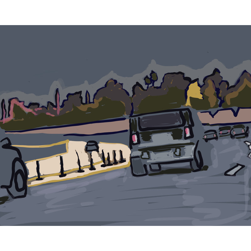 110 Freeway Print by Deborah Blum, 17.25" H x 21.25" W 