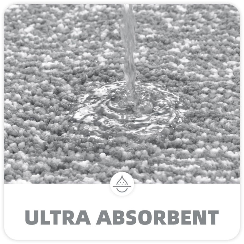 Tapis pour salle de bain Ayleigh, Gris clair, Simple - L 30 po x l 20 po