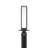 Florin, Outdoor, 16", Sand Black, Clear Glass