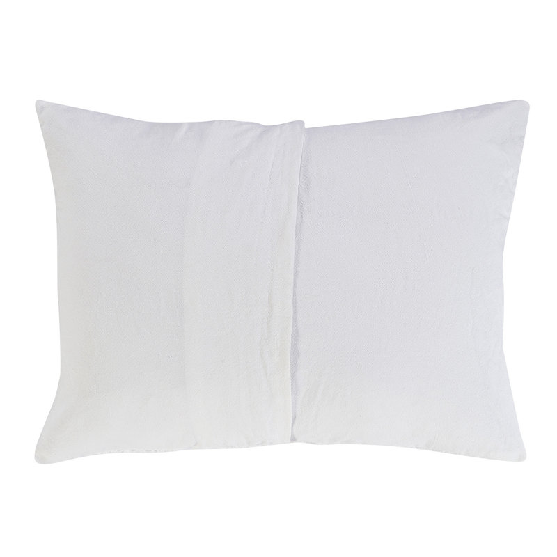 Ensemble de couvre-lit 100% coton de qualité supérieure Rylee, Blanc, Couvre-lit pour très grand lit + 2 taies décorat