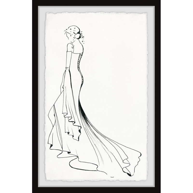 «Pretty Bride» par Marmont Hill - peinture encadrée, H 36 po x l 24 po x P 1,5 po