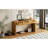 TREXM Curved Console Table With Storage, Wooden Entryway Table With 2 Drawers, Farmhouse Rustic Console Tables For Entryway, Hallway, Living Room, Natural-1391261957