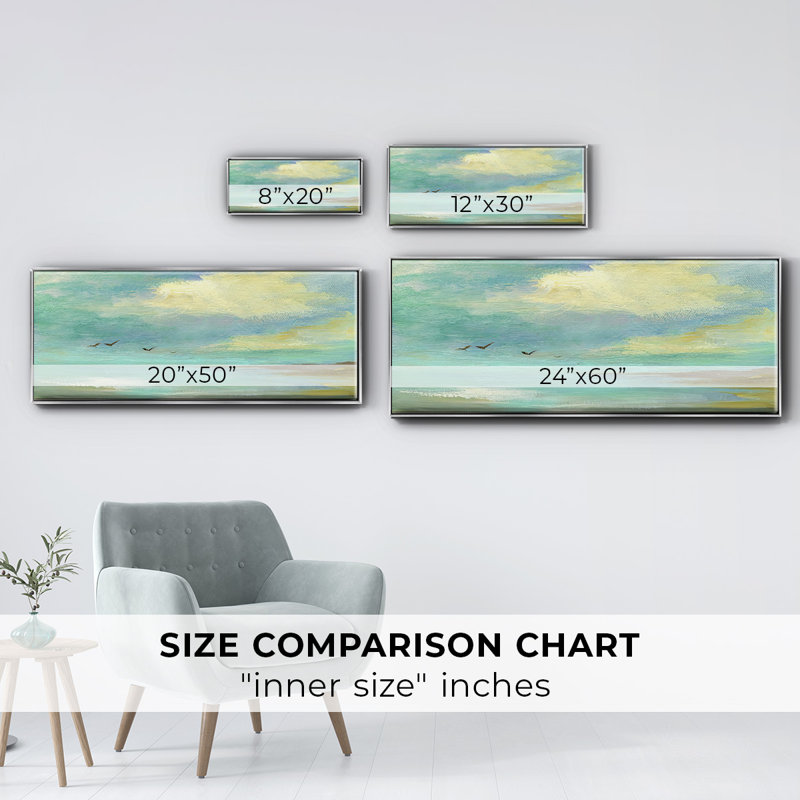 Drifting- Framed Canvas, 8" H x 20" W