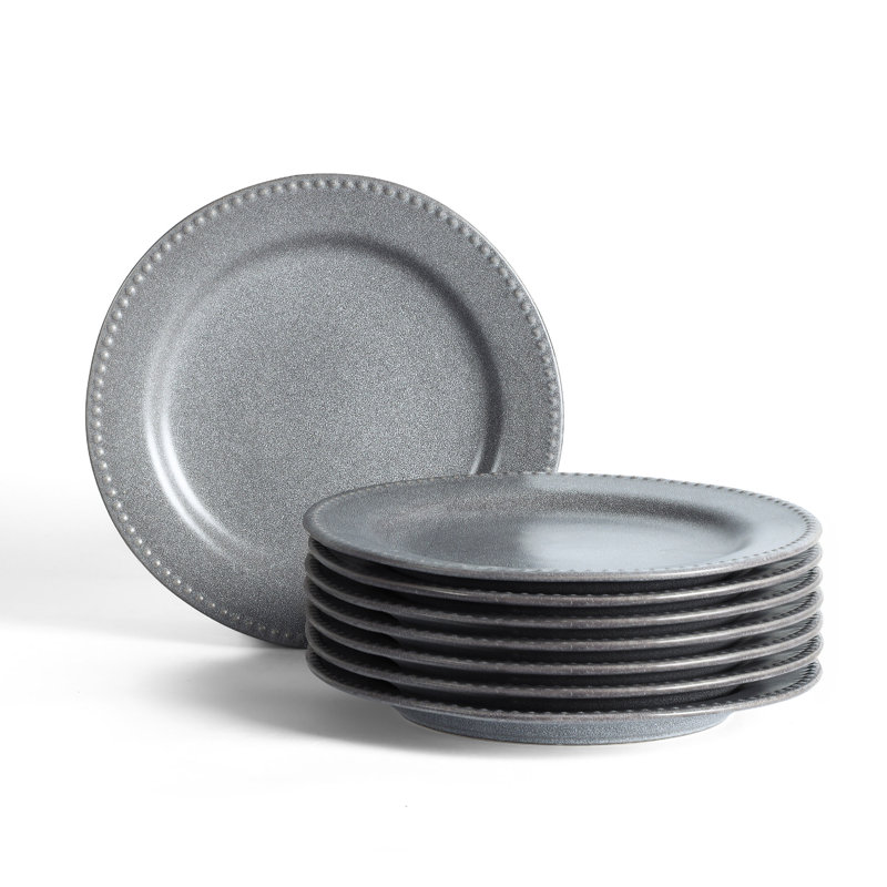 Ensemble d'assiettes en grès 8 pièces Stone Lain Comet, Gris