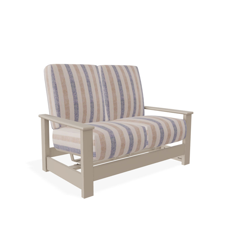 Leeward 56.5'' Wide Loveseat with Cushions, Paris, Desert