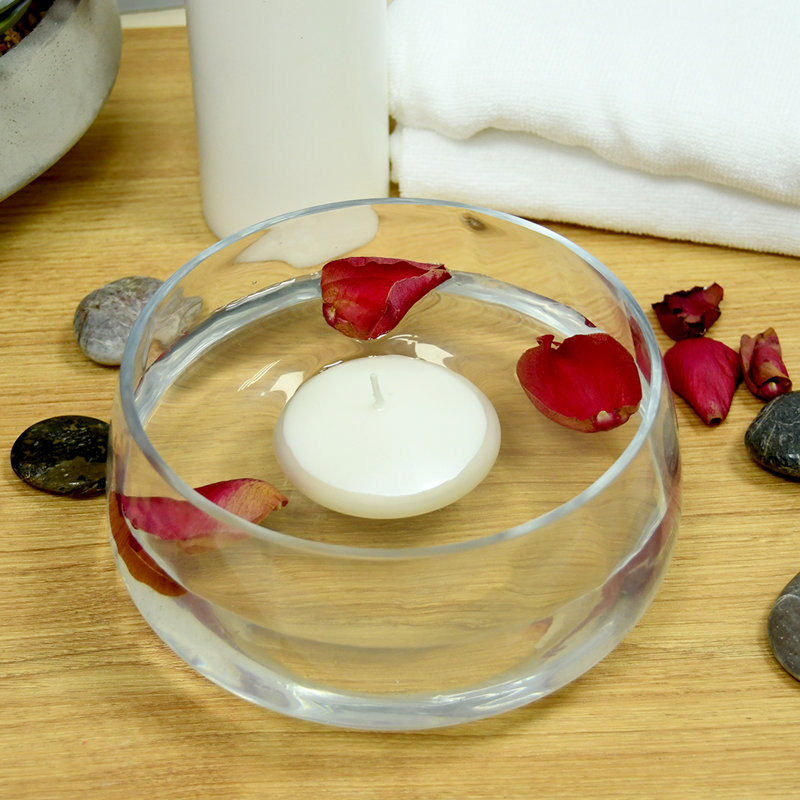 Bougie flottante sans parfum Ruby, 12, Blanc