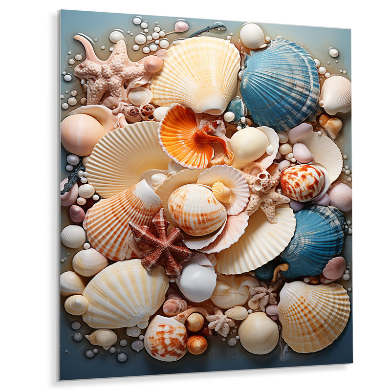 Décoration murale en métal Beach Photo Seashell Symphony V - Animaux, H 20 po x l 12 po x P 1 po