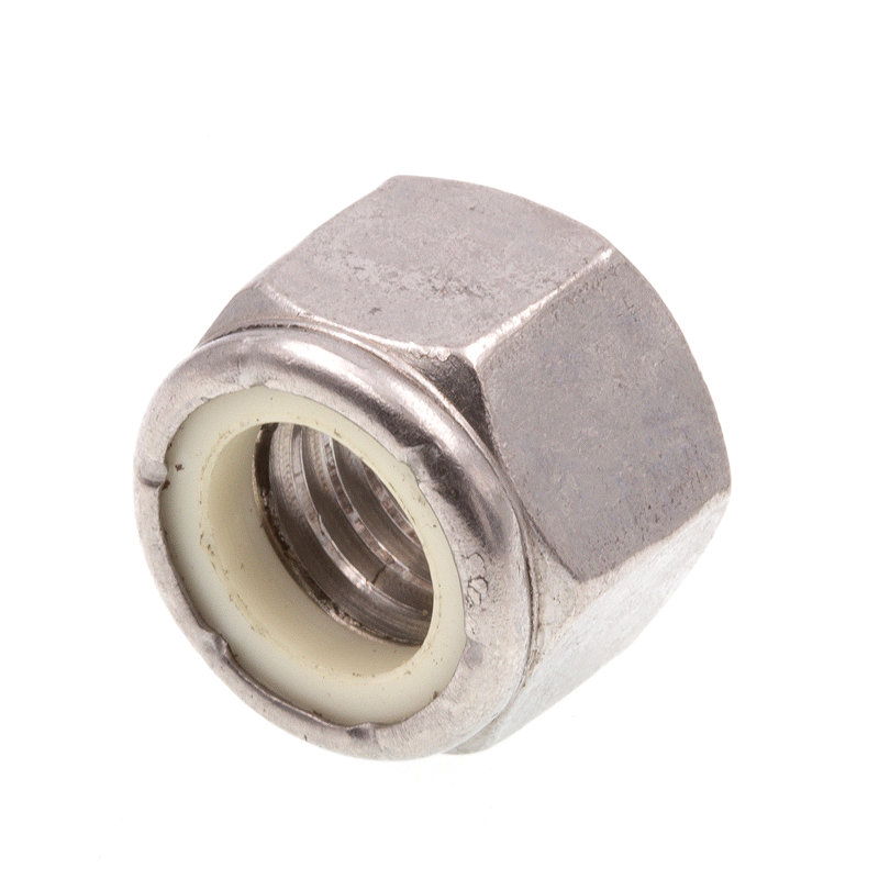 Nylon Insert Lock Nuts, 1/2 in.-13, Grade 18-8 Stainless Steel (10 Pack), 3.45" H x 3.5" W x 0.95" D