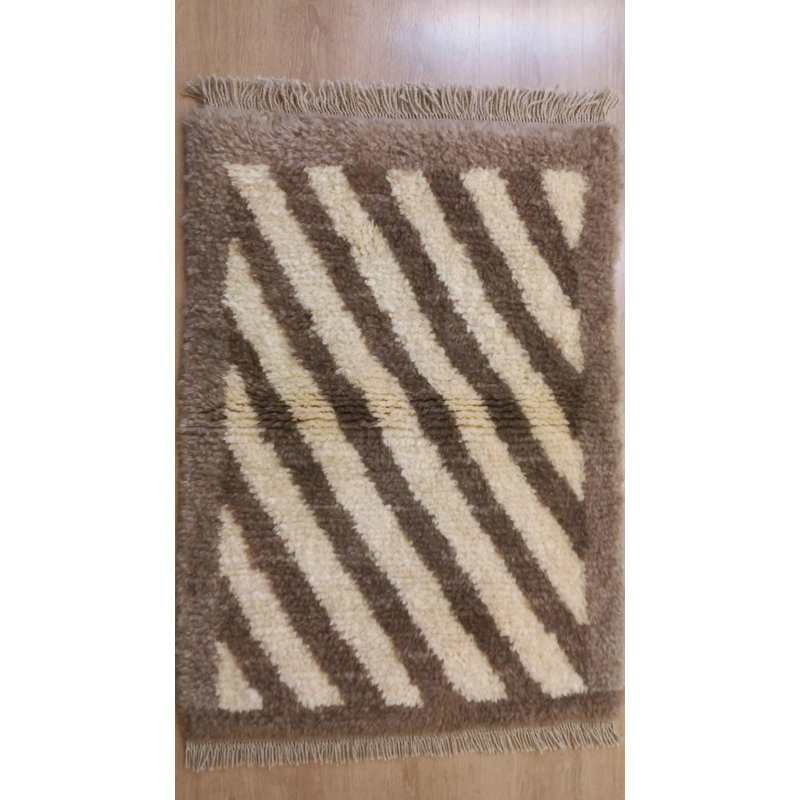Nouveau tapis noué à la main en laine naturelle non tissée New