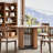 47" Round Dining Table, Wood Circle Traditional Dining Room Table for 4, Walnut