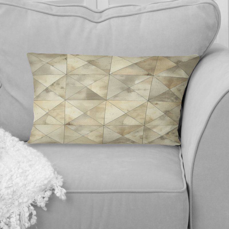 Coussin Beige Modern Triangle III - Modern