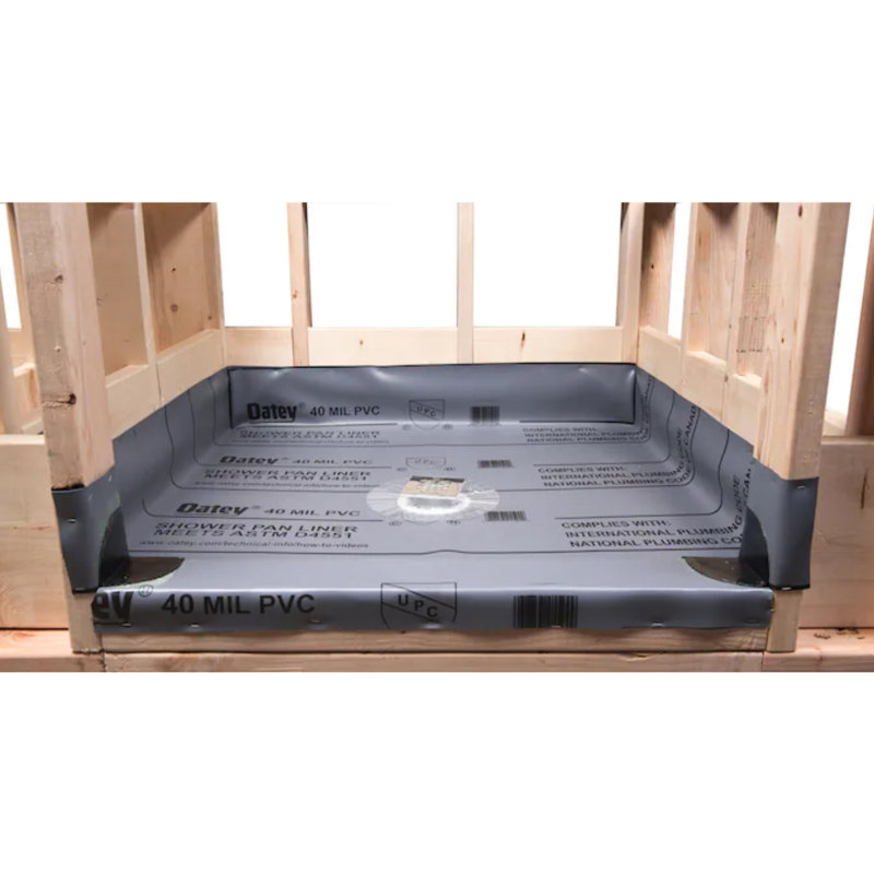 5' W x 6' D Single Threshold Shower Pan Liner