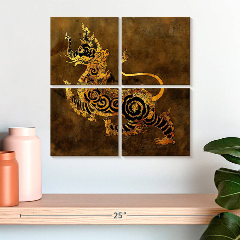 Lion Keha grunge grunge, H 18 po x l 18 po