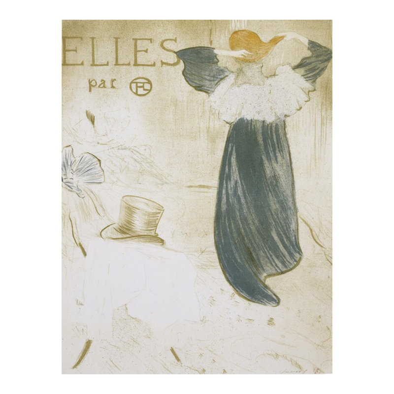 Frontispice de la série Elles par Henri de Toulouse-Lautrec - Reproduction d'art numérique, H 20 po x l 16 po