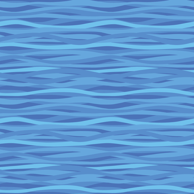 Pattern With Waves - Wrapped Canvas Print, 12" H x 12" W x 1" D
