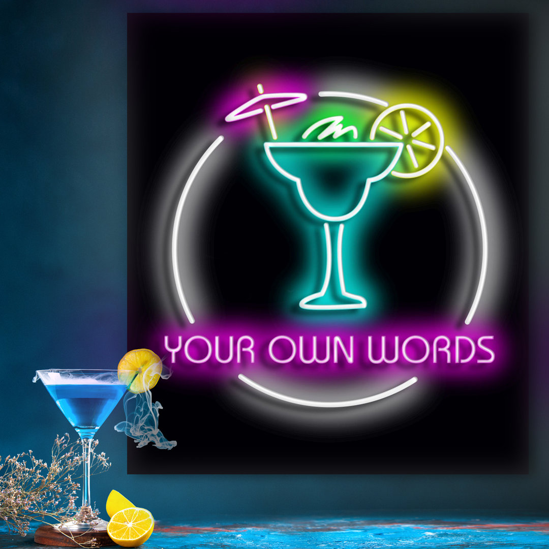 Neon Sign Cocktail Wall Décor