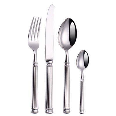 304 Stainless Steel Cutlery Set With Knife, Fork, And Spoon - Roman-Inspired Design For Steak Dinners