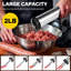 Pistolet professionnel pour viande hachée | Capacité de 2,0 lb avec 5 pièces, 2 brosses et filet de rangement (qualité alimentaire)