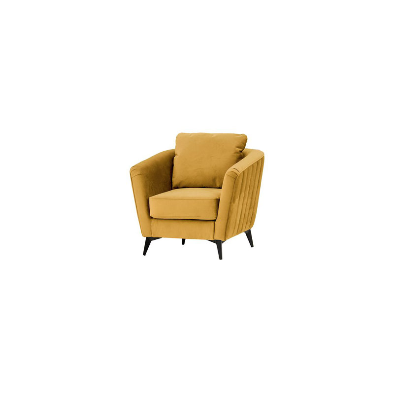 Upholstered Armchair, Yellow