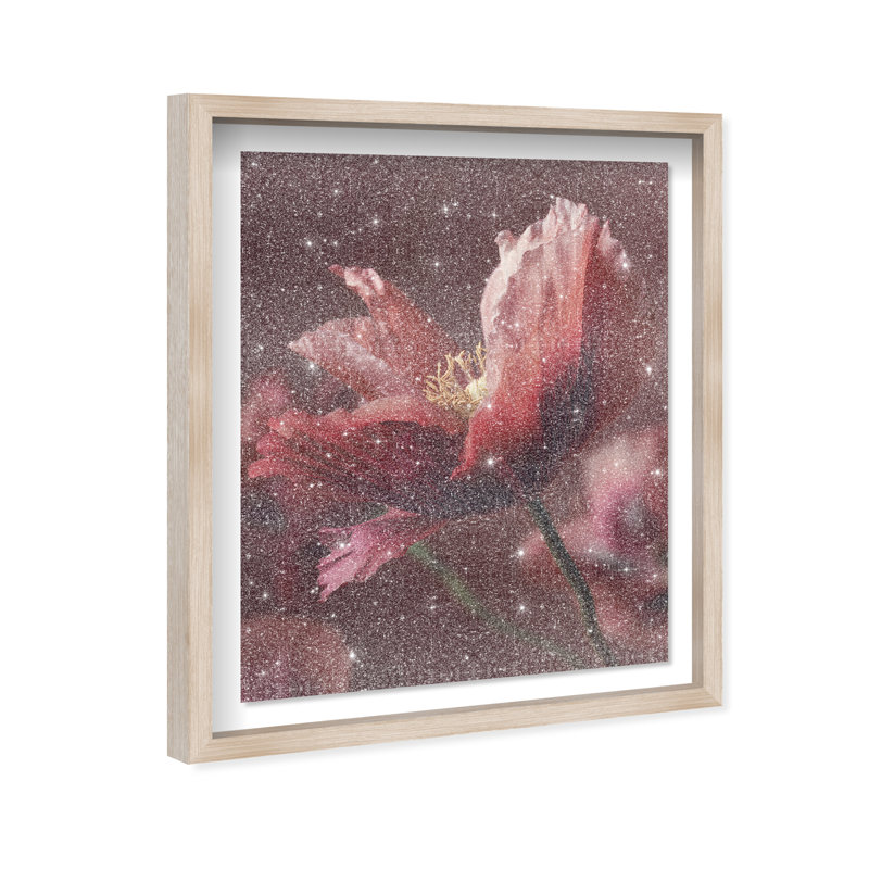 Merlot Blush Blossom II Shadowbox Floral & Botanical Print by Oliver Gal, Black Frame, 16 x 20, 21.5"H x 25.5"W