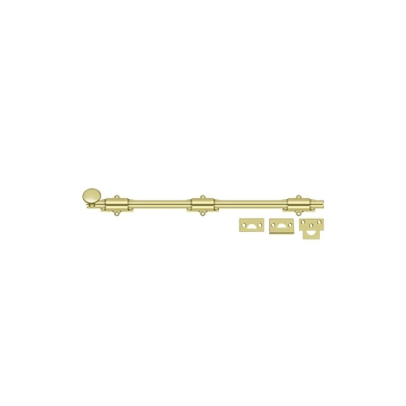 Brass Latch/Catch/Bolt, Polished Brass, 1.875" H x 18.5" W x 1.25" D