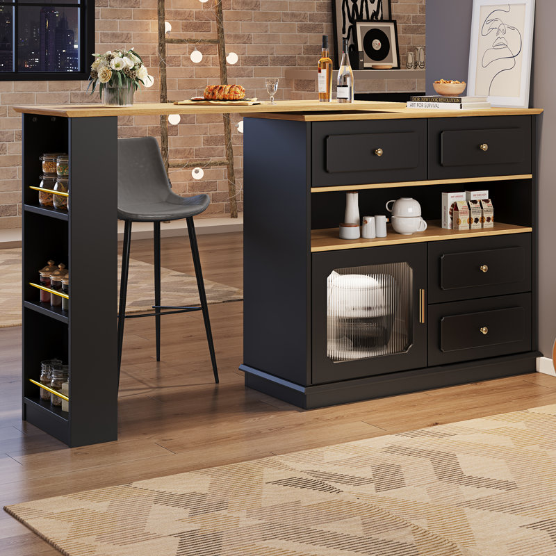 181cm Home Bar, Black