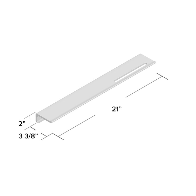 Choreograph™ Shower Shelf, Bright Polished Silver, 2" H x 21" W x 3.38" D