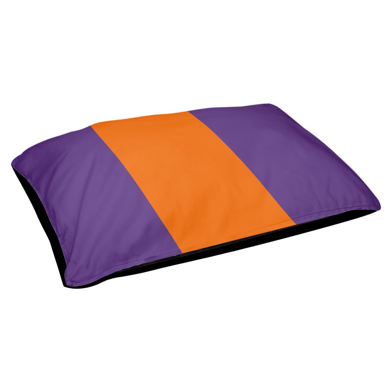 Oreiller Syracuse, Moyen (l 28 po x P 18 po x H 6 po), Mauve / orange / mauve