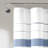 Cotton Blend Striped Shower Curtain-1448639201