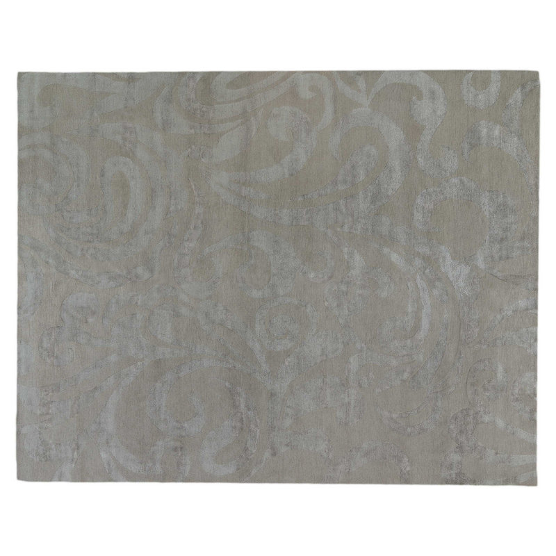 Flourish Floral Area Rug in Gray/Neutral, Rectangle 2' x 3'