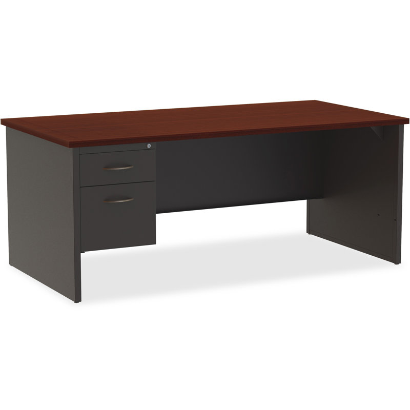 Bureau de direction Pabel, H 29,5 po x l 66 po x P 30 po, Retour à gauche, Acajou