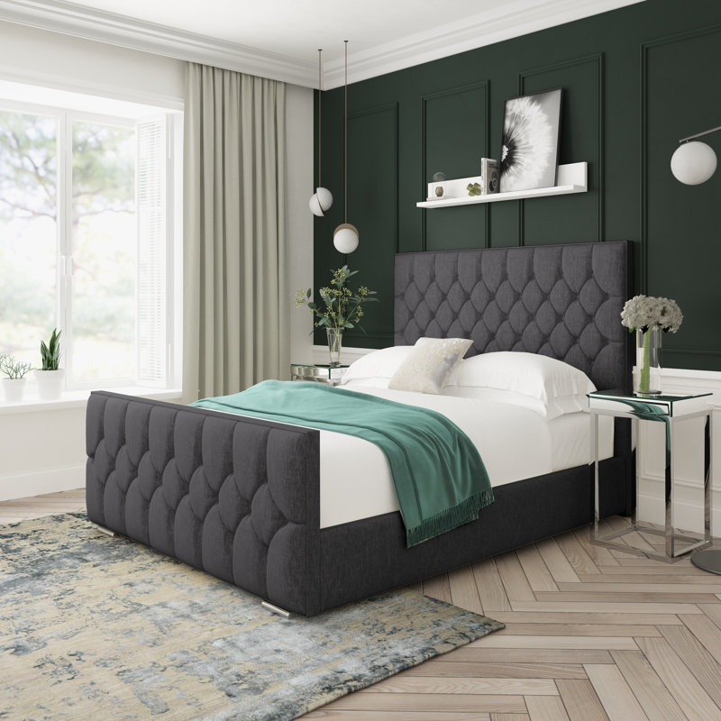 Upholstered Bed, Kingsize (5'), Black