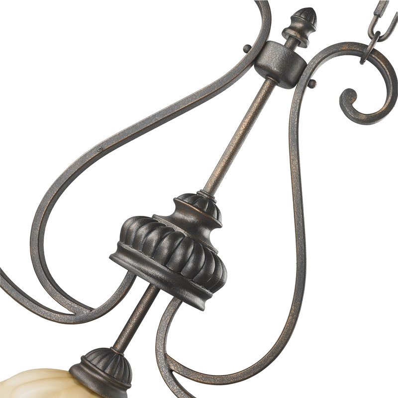 Bunton 3 - Light Leather Crackle Pendant