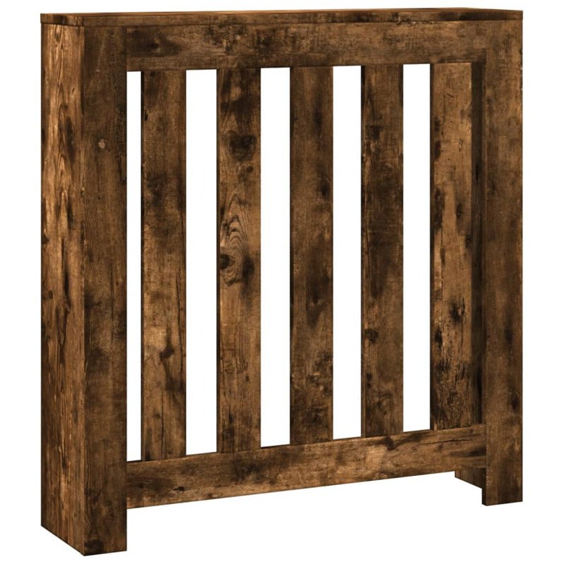 Small Radiator Cover, Smoked Oak, 78 x 20 x 82 cm, Vertical Slats
