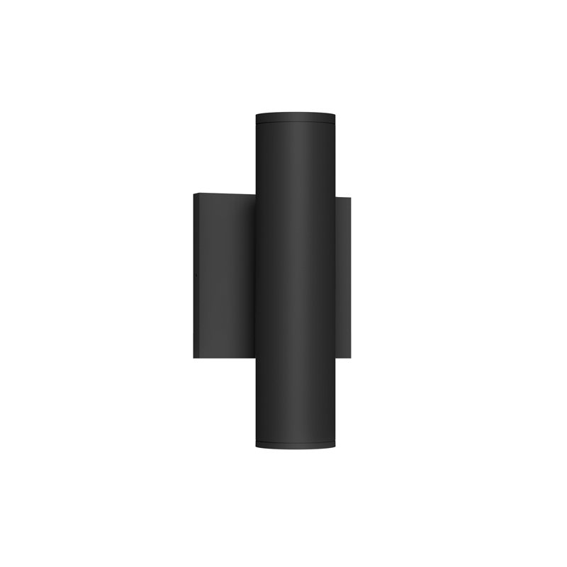 Lorna 2 - Light LED Flush Mounted Sconce, 14 W, 9" H x 4.63" W x 3" D, Black