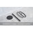 Modern Countertop Hand Towel Holder Table-Standing Towerl Rack with S Shape 2 Towel Bar for Bathroom & Kitchen, Matte Black, Metal