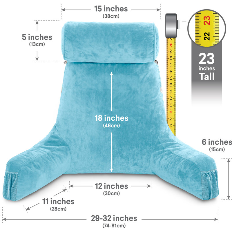  Housse et insert de coussin de lecture, Bleu Caroline