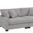 2 - Piece Upholstered Gray Chenille Modular Sectional Sofa with Armrests & Throw Pillows-718692622