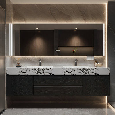 Modern light luxury smart bathroom cabinet