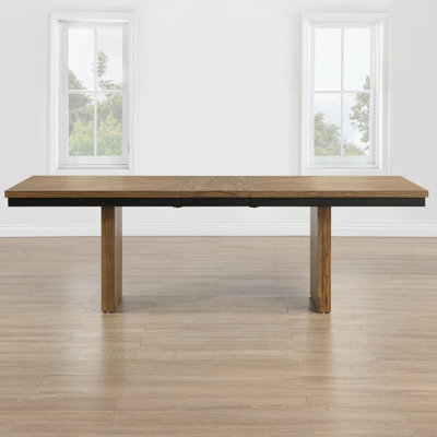 Gillyan Roatan 80-96" Extendable Dining Table With Self-Storing Leaf