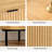 Fluted Corner Cabinet With 2 Doors And 2-Tier Shelves-818448397