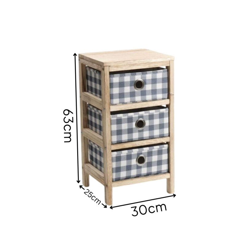 Shadybrook 3 Fabric Drawer Storage Chest Unit