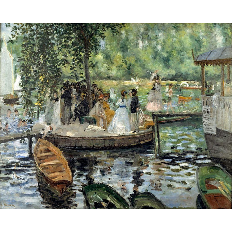 «Lark Manor ™» par Renoir, Pierre, Auguste, art sur toile tendue sous le titre: La Grenouillere, H 28 po x l 34 po