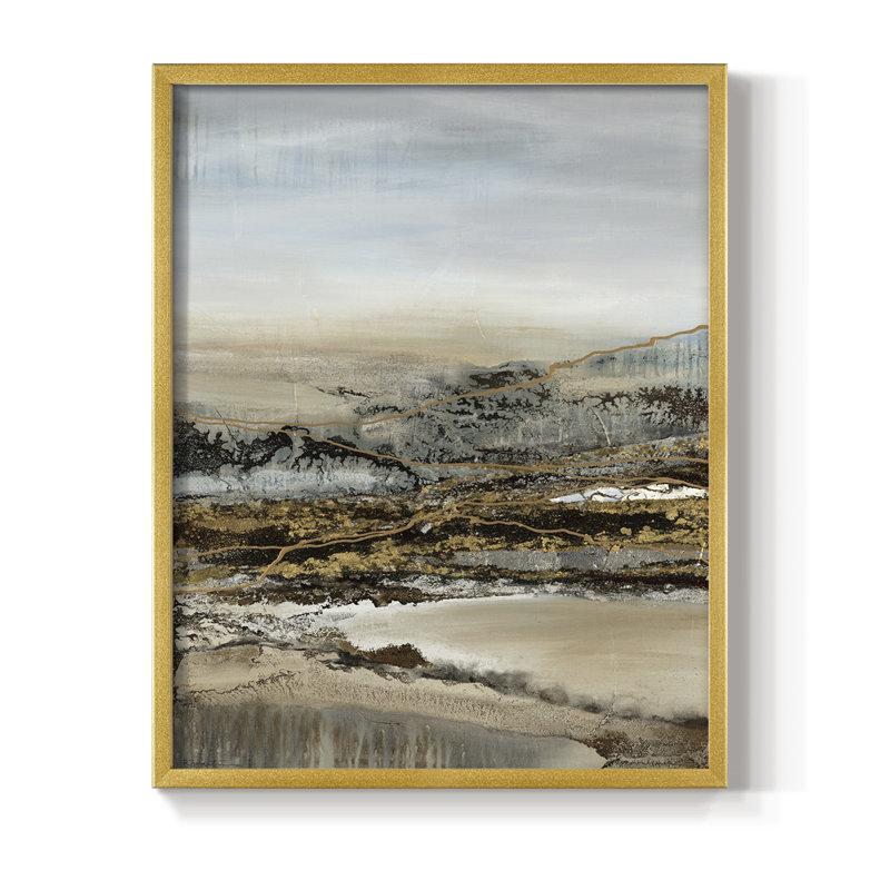 Annuel, impression encadrée en bois massif, Or, H 10 po x l 8 po