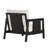 Durable Acacia Wood Outdoor Club Chair with Textilene Accents and Water-Repellent Cushions for Patio and Backyard-129006357