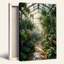 «Citrus Trees and Hanging Ferns in Sunlit Greenhouse», art mural sur toile-132731908