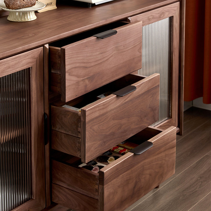 Buffet en noyer noir intégré multifonctionnel 62,99