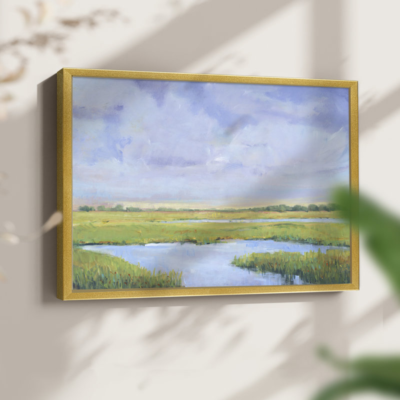 Summer Marsh I -Framed Print - Restickable, 22" H x 28" W