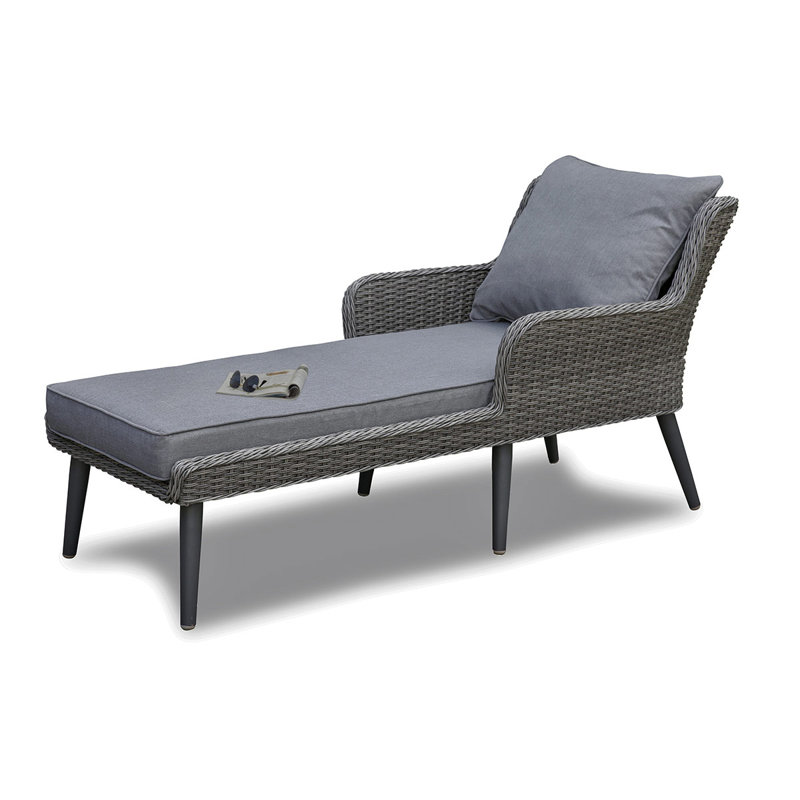 Blaize Rattan Sunlounger - Grey