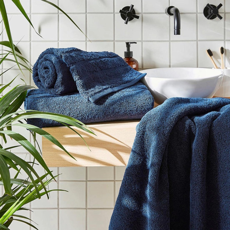 Hotel Luxury Heavyweight Bath Sheet Single, Navy